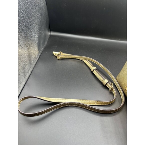 Michael Kors Suri Small Bucket Crossbody Gold Leather Bag - Picture 7 of 7